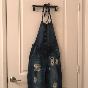 Halter style overalls